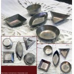 Cinq Anciens Moules * Dinette * Gateau * Terrine en Tole * Poupee & maison poupee