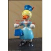 Ancienne Figurine Canard, 0 en bois et ressort Jouet GOULA Espagne.