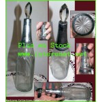 Necessaire de salle de bain grand flacon a parfun cristal argent