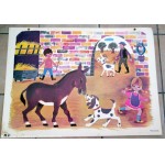Ancienne affiche d'ecole * Elle accompagnait le livret de lecture 1965 Ref A2