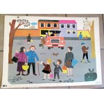 Ancienne affiche d'ecole * Elle accompagnait le livret de lecture 1968 * Ref B11