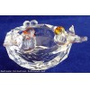 Superbe miniature en cristal taille et facette de chez Swarovski moineaux