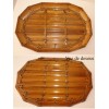 Tres et ancien plateau en bambou en partie tresse bambou 0