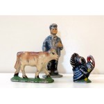 Lot de 3 quiralu de la ferme peinture belle et d�origine.