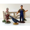 Petit lot de 2 personnages + 1 oie et 1 barri�re
