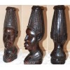 ancienne t�te africaine sculpt�e tout en bois d'�b�ne en superbe �tat de conservation