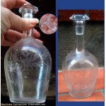 Ancien Flacon, Serviteur de table ** Huile/Vinaigre ** Verre Souffl� ou cristal