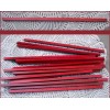 Ancienne r�gle rouge carr� bois d'�colier ann�e 1950/60 collector