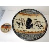Grand plat service a couscous en pierre taill�e et polie, + le petit bol pour l�harissa