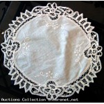 0 Ancien napperon- Brod� + Crochet - Coton - Diametre 37 cm - Ref:150551