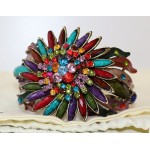 Fashion Beau Bracelet fleurs style tournesol - d�cor tr�s color� par pierre v�ritable 0