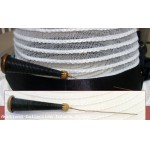 Epingle a chapeau - hatpin - couleur noir & dor� 13,5 cm