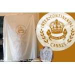 Drapeau de facade - Banderole - publicitaire - Carlton inter-continental CANNES.