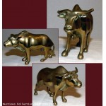 Buffle en bronze dore poli Art africain Guinee 