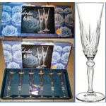 Six fl�tes Cristal Italien M�lodia verres cristal