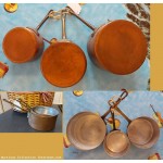 Casseroles sauci�res en cuivre �tames pour cuisiner