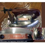 Ancien fer a repasser pliable electrique de voyage PHILIPS