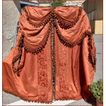 Anciens doubles rideaux Tissus de couleurs Briques fin 18/d�but 19 -�me
