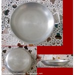 ancien plat a oeuf ou viande en aluminium 21 cm