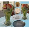 Grand vase Barbotine Saint Cl�ment Hauteur 33 cm.