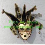 Ancien et authentique Masque en c�ramique Ven�zia made in Italy estampill� Ht43cm